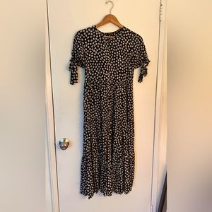 Madewell midi dress with tiny small flower print.
